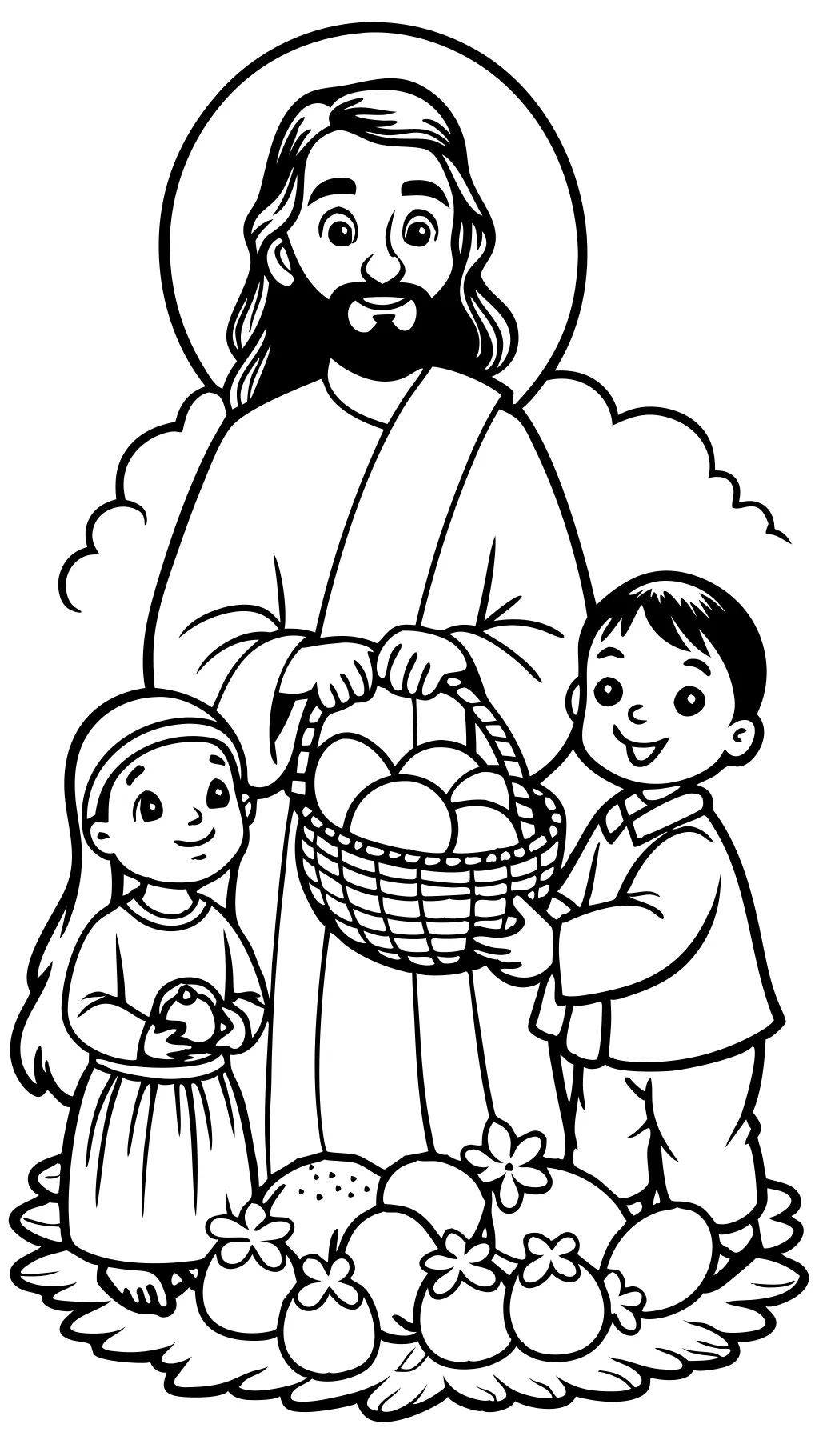 coloriage de Jésus de Pâques